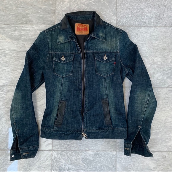 replay denim jacket womens